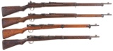 Four Japanese Military Bolt Action Rifles