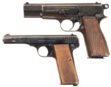 Two Nazi Occupation Fabrique Nationale Semi-Automatic Pistols