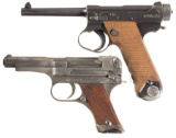 Two Japanese Military Semi-Automatic Pistols