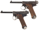 Two Nagoya Arsenal Type 14 Nambu Pistol