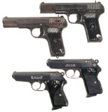 Four Semi-Automatic Pistols