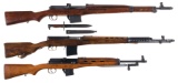 Three Military Semi-Automatic Rifles