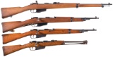 Four Italian Military Bolt Action Longarms