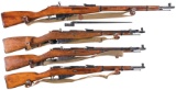 Four Soviet Mosin-Nagant Bolt Action Longarms