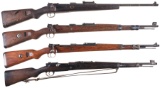 Four European Military Bolt Action Rifles