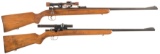 Two Pre-WWII Mauser Single Shot 22 LR Target Rifles with Scopes