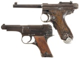 Two Imperial Japanese Military Semi-Automatic Pistols