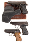 Three German Military Semi-Automatic Pistols