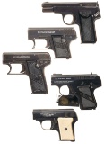 Five European Semi-Automatic Pocket Pistols