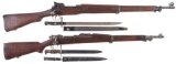 Two U.S. Military Bolt Action Rifles with Bayonets