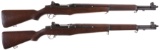 Two U.S. Military M1 Garand Semi-Automatic Rifles