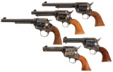 Five Reproduction Single Action Army Revolvers