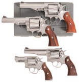 Four Ruger Double Action Revolvers