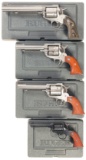 Four Ruger Single Action Revolvers with Cases