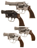 Four Smith & Wesson Double Action Revolvers