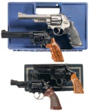 Four Smith & Wesson Double Action Revolvers