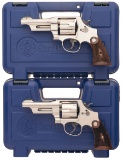 Two Smith & Wesson DA Revolvers w/ Cases