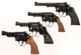 Four Smith & Wesson Double Action Revolvers