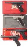 Four Ruger Semi-Automatic Pistols