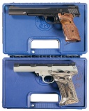 Two Smith & Wesson Semi-Automatic Pistols with Cases