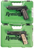 Two Cased Remington 1911 Semi-Automatic Pistols