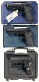 Three Semi-Automatic Pistols with Cases