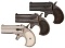 Three Remington Over/Under Derringers