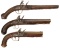 Three Engraved European Flintlock Pistols