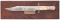 Etched Coffin Handle Bowie Knife with Case
