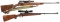 Two Scoped Mauser Bolt Action Rifles