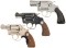 Three Colt Snub Nose Double Action Revolvers
