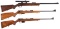 Three Walther Rimfire Bolt Action Rifles