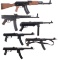 Six Semi-Automatic Firearms