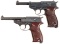 Two World War II Nazi Military Semi-Automatic Pistols
