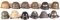 Grouping of Twelve Military Helmets