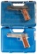 Two Cased Springfield Armory Inc. 1911-A1 Pistols