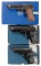 Three Beretta Semi-Automatic Pistols with Boxes