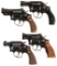 Four Smith & Wesson Double Actin Revolvers