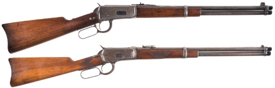 Two Winchester Lever Action Saddle Ring Carbines