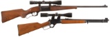 Two Lever Action Rifles with Scopes