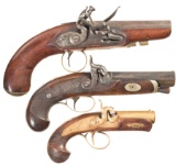 Three Antique Pocket Pistols