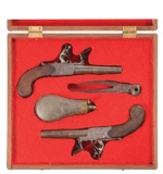 Pair of Engraved John Collis Boxlock Flintlock Pistols