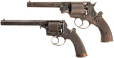 Two Adams Patent Double Action Percussion Revolvers
