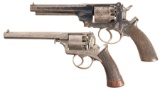 Two European Double Action Percussion Revolvers