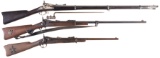 Three U.S. Springfield Trapdoor Long Guns