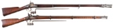Two U.S. Martial Percussion Long Guns with Bayonets