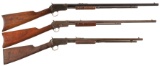 Three American Slide Action Rifles