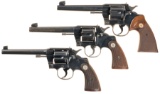 Three Colt Double Action Target Revolvers