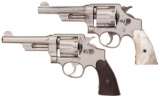 Two Smith & Wesson .44 Hand Ejector Double Action Revolvers