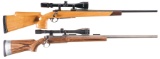 Two Scoped Ruger M77 Bolt Action Rifles
